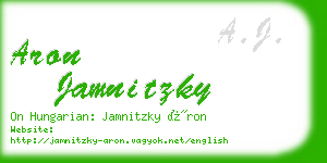 aron jamnitzky business card